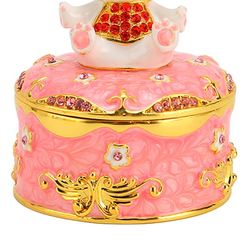 Trinket Box Bunny Shape Exquisite Cute Magnetic Design Jewelry Storage