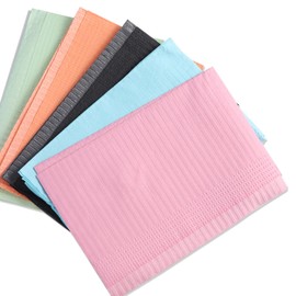 50Pcs Disposable Nail Art Table Mat, Colorful Foldable Nail Table Towels for Acrylic Nail Practice, 3 Ply Waterproof Tattoo Bibs Clean Pads Nail Table Cover Supplies for Salon Manicure