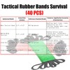 Tactical Rubber Bands - 40 Pack Assorted Sizes (2.4", 3.3",