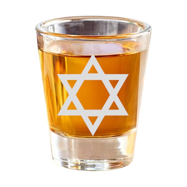 2oz Star of David Shotglass LASER