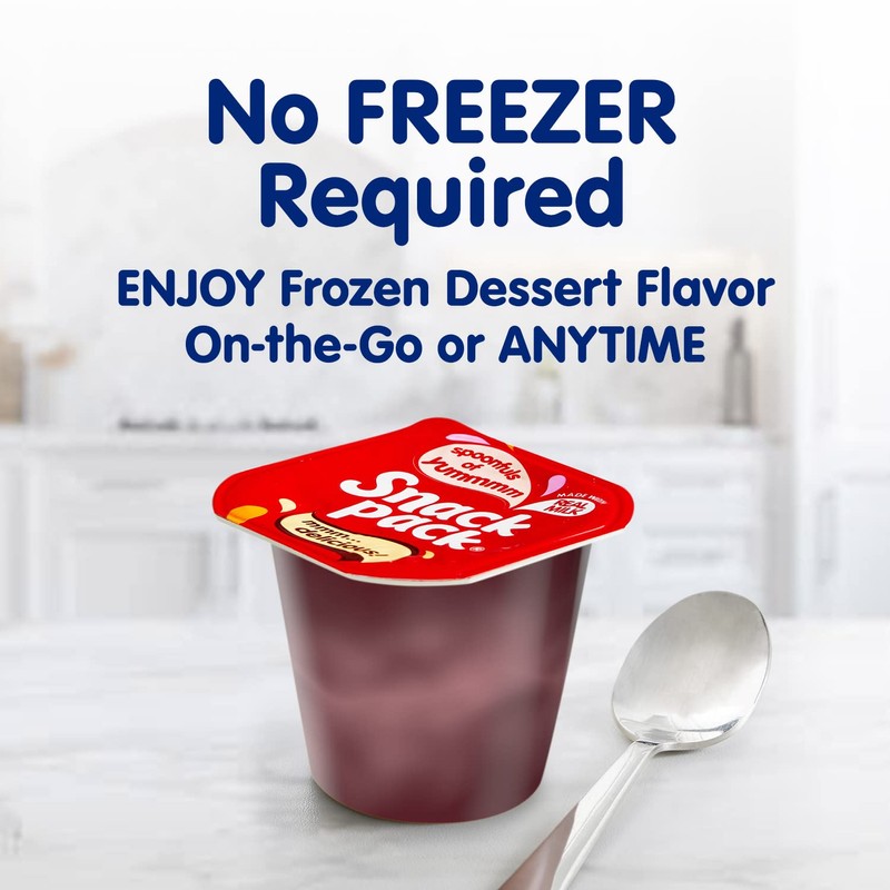 Snack Pack Ice Cream Sandwich Flavored Pudding Cups, Lunchbox Snack,