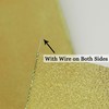 MEEDEE Gold Wired Ribbon 2.5 Inch Gold Metallic Ribbon 10
