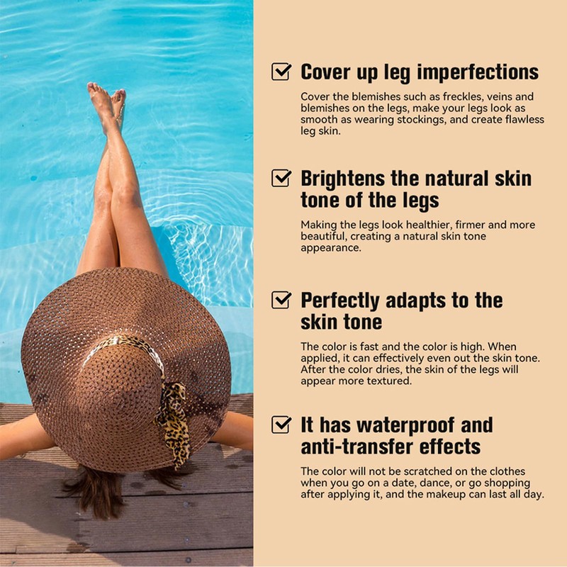 Leg Makeup Waterproof No Transfer Vein Cover up Make Up