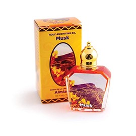 Musk Holy Land Anointing Oil from Israel, 1/2 oz Roller Bottle from Jerusalem, Locally Sourced Herbs & Essences, Gift for Pastors, Priests, Rabbi, & Clergy, Aceite Ungido de Almizcle