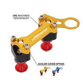 USTPO Motorcycle Handlebar Risers 1 1/8" Handlebar Mount Clamp for DRZ 400 DRZ400 DRZ400SM DRZ400E DRZ400S 2005-2024 Gold