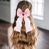 3 Pcs Pink Hair Bow Mesh Hairs Bow Clips for