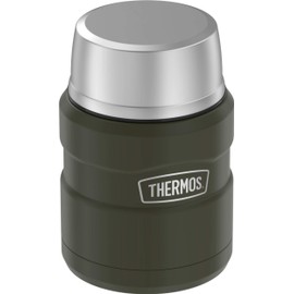 Thermos SK3000 Stainless King 16 Ounce Food Jar with Folding Spoon, Army Green