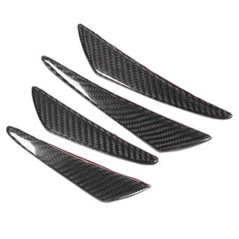Suuonee Bumper Canards, 4Pcs/Set Universal Carbon Fiber Canards Bumper Lip Spoiler Canards for Car Front Spoiler Car Spoiler Wall Shelf