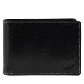BRAUN BÜFFEL - Small RFID Wallet Arezzo - 4 Card Slots Made of Genuine Cowhide Leather Simple Design - Elegant Black, black, Modern
