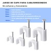 1000pcs Circle Cable Clips with Steel Nail,Clips de Alambre para