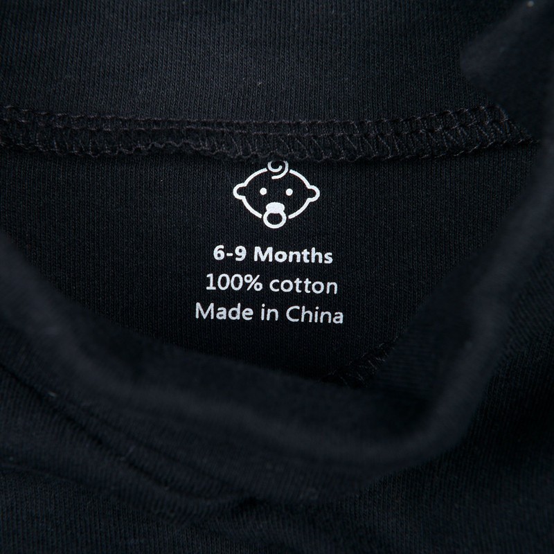 ROMPERINBOX Solid Black Baby Turtleneck Bodysuit Long Sleeve Outfits (Black,12-18