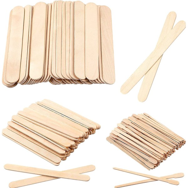 450PCS Wooden Wax Sticks Waxing Applicator Spatulas Kit for Eyebrow Face and Other Part of Body (Combination Style)
