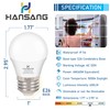 hansang Refrigerator Light Bulb E26 Base, 60Watt Equivalent, 5000K Daylight,