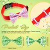 Hillban 50 Pieces Floral Collar Dog Bow Ties Flower Dog