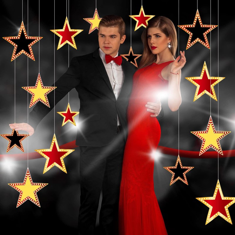 90 Piezas Cartón Estrella de Cine Recortes de la Noche