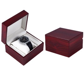 BENECREAT 時計ケース 木製 2個 腕時計収納ボックス コレクションケース １本用 10x11.2cm 腕輪 ブレスレット ウオッチボックス 枕付き 高級 持ち運び 旅行 出張 プレゼントに