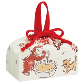 Skater KB7-A Children's Lunch Bag, Drawstring Bag, Curious George, 23, Made in Japan