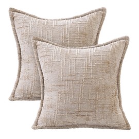 Artoid Mode Black Linen Look Modern Cushion Covers Set of 2, 45x45 cm Sofa Cushion Broadside Decorative Textured Pillow Case Cover Bedroom Decoration