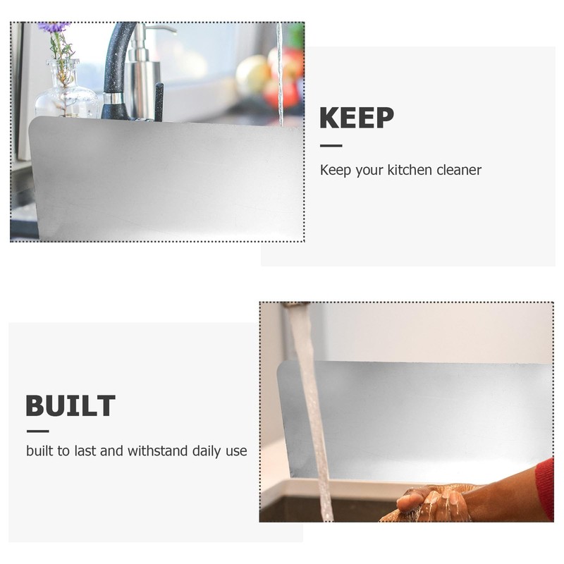 2PCS Sink Splashback Kitchen Sink Splash Guard Sink Water Splash