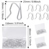 Heavy Duty Zinc Metal Drapery Pin Hooks (50 Pack) for