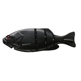 ISSEI Swim Bait Gill Flat Swimmers, 5.7 inches (145 mm), 2.0 oz (58 g), Black, #17