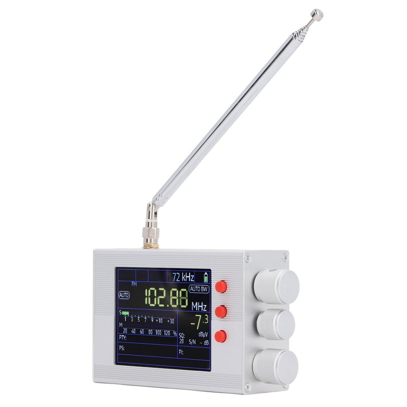 Full Band Radio Receiver 2in LCD Display 144‑27000Khz 65Mhz‑108Mhz Shortwave