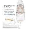 KEMIMOTO Bimini Top for Boat, Bimini Tops Cover 600D Marine