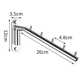 2 Pack Wall Clothes Hanger Stainless Steel, Wall Mounted Clothes Hanger Rack, 180° Folding Garment Hooks with Swing Arm Holder Space Saving Clothing Organizer for Bedrooms, Laundry Rooms or Bathrooms