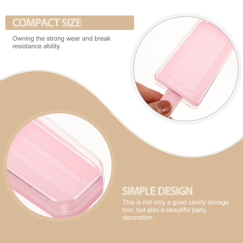 Ice Cream Candy Boxes, Clear Plastic Party Favor Containers
