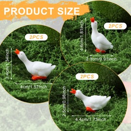 Mabor 6Pcs Fun Goose Car Dashboard Accessories, Cute Car Rearview Mirror Ornaments Kawaii Interior Accessories Office Home Decor Gifts for Women Men