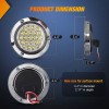 Nilight 4” Round Trailer Tail Light 2PCS 24LED White Stainless