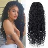 FFDDear 8 Packs Curly Faux Locs Crochet Hair 18 Inch