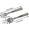 Maydahui 6PCS Foldable Spoon Fork Portable Camping Cutlery SUS 18/8（304）Stainless