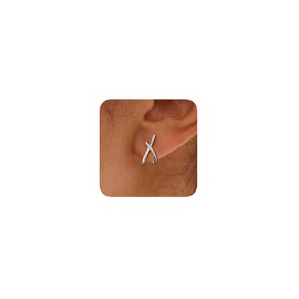 AGWOLF Gold Earrings for Women Trendy,14K Gold/Silver Plated Stud Plated Earrings Dainty Earrings Simple Minimalist Cubic Zirconia Diamond Hypoallergenic Small Gold Earrings for Women Jewelry Gifts