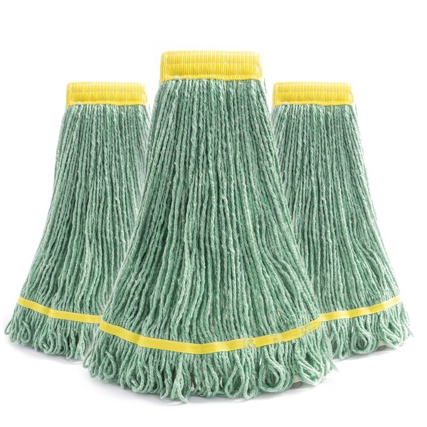 MATTHEW CLEANING PRODUCTS 3Pack Mop Heads Commerical Grade Cotton Loop-End