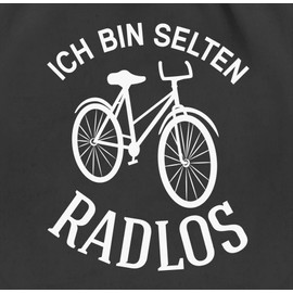 Shirtracer - Gym Bag Backpack - Sayings Statement - Ich bin selten Radlos, 01 black