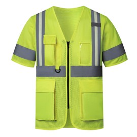 A-SAFETY High vis Reflective Mesh safety Vest ANSI Class 3