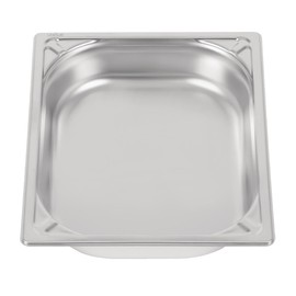 Vogue Heavy Duty Stainless Steel 1/2 Gastronorm Tray 4 Litre/Depth: 65 mm, Silver - Dishwasher, Oven, Blast Chiller Safe, DW438