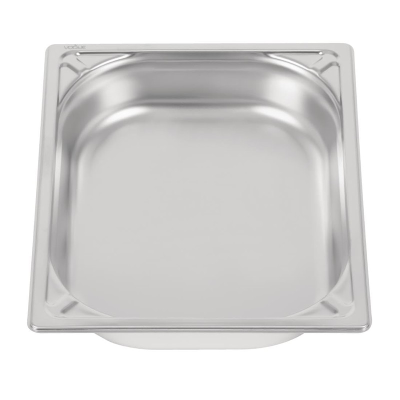 Vogue Heavy Duty Stainless Steel 1/2 Gastronorm Tray 4 Litre/Depth: