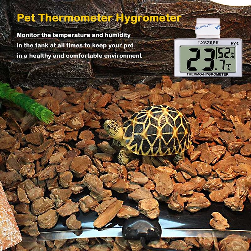 Digital Reptile Hygrometer Thermometer LCD Display, Temperature Humidity Meter Gauge