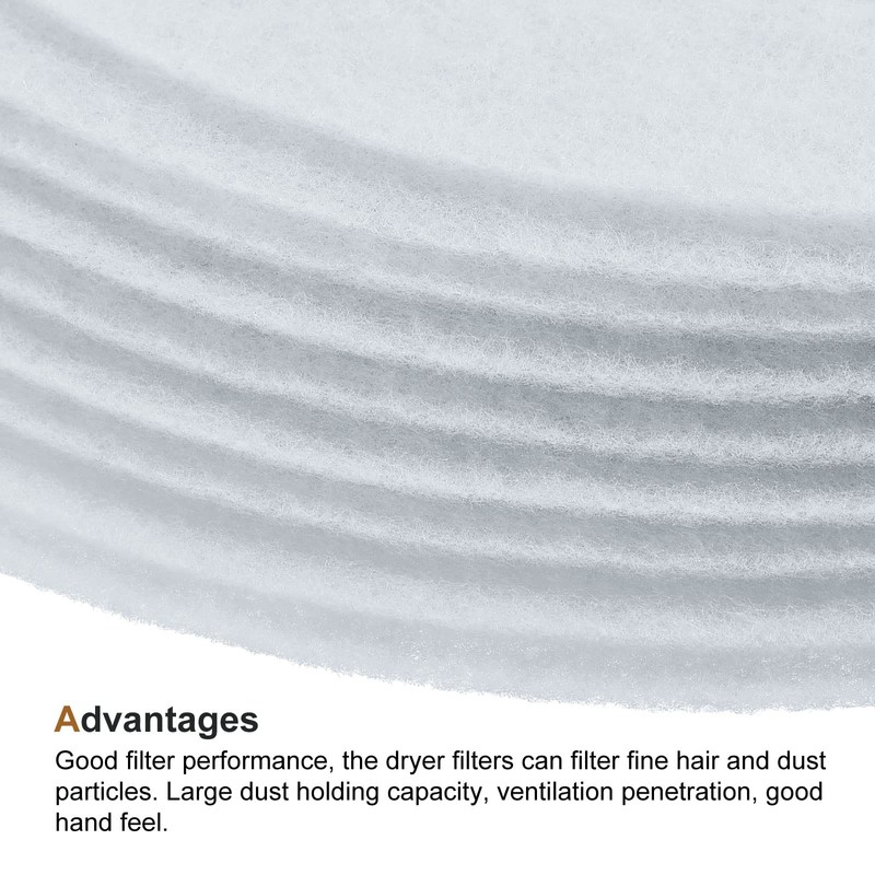 sourcing map Universal Cloth Dryer Exhaust Filter, Cotton 240x35mm White