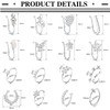 MILACOLATO 16Pcs Nose Cuff Fake Nose Ring Hoop Clip on
