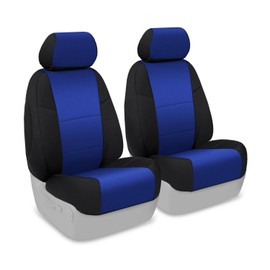 Coverking Custom Fit Front 50/50 Bucket Seat Cover for Select Subaru Forester Models - Neosupreme (Blue with Black Sides)