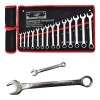 LYAKIXAZY Juego 14 Llaves Doble Matraca Combinada Cromo Vanadio 8-24mm Kit de Llave Trinquete de Aleación de Acero, Herramienta De Matraca Mecánica, Llave Combinada de Carraca de Cabeza Fija con Bolsa