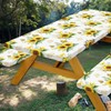 DZLGC Sunflowers Table Cover with Bench Covers Waterproof Windproof Elastic