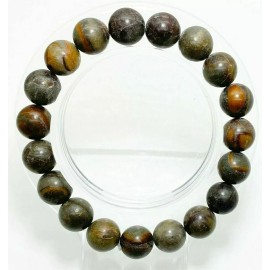 Perfect Gems Natural Brown Jasper Smooth Round Gemstone Beads Energy Healing Bracelet PGB65
