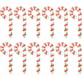 2-Pack 44" Inflatable Jumbo Size Blow Up Candy Canes for Christmas, Indoor Outdoor Holiday Yard Decorations, Christmas Party Decorations Supplies