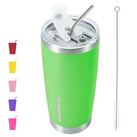 BJPKPK 20 oz Insulated Tumblers With Lid And Straw Stainless Steel Coffee Tum...