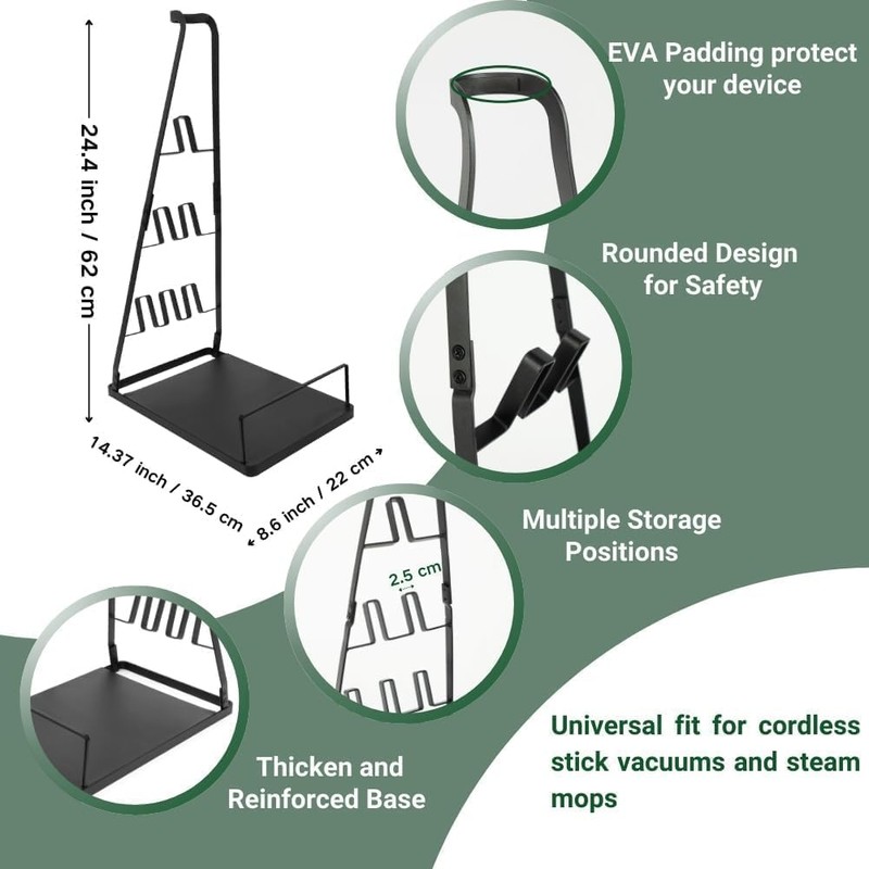 EZ SPARES Vacuum Stand,Storage-Stand-Docking-Station-Holder,Stable Metal Storage Bracket Stand Holder,Compatible with