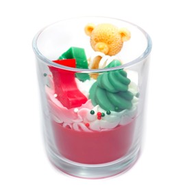 Pandachilla Aroma Candle Soy Wax Handmade Cute Dessert Series Cream Flavor Soft Smell 7.58ounces Burn time 40h (Little Bear Cup)